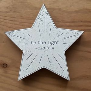 Wooden Star Bible Verse Decor
